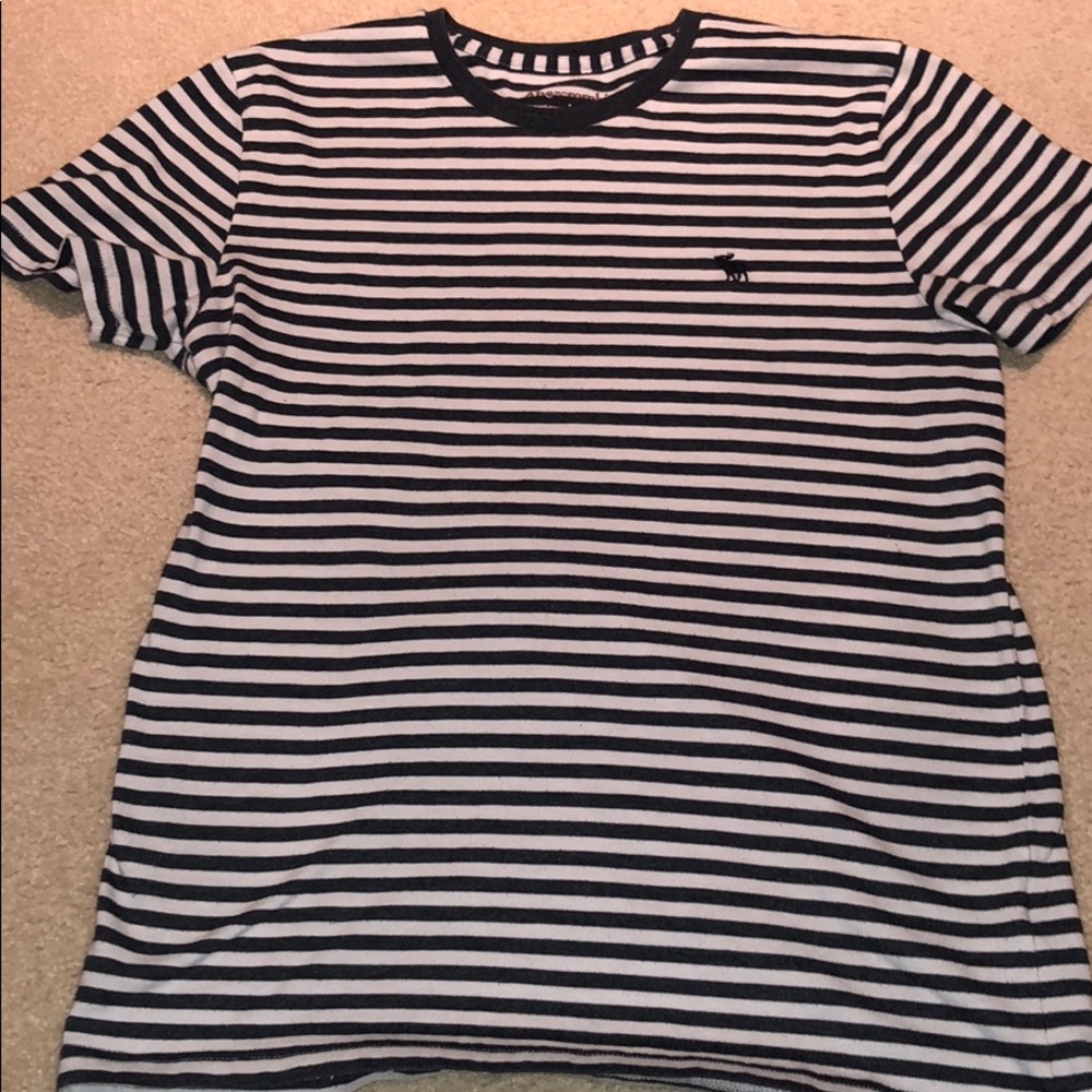Navy and white Abercrombie and Fitch T-shirt